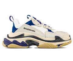 Men's Balenciaga Triple S Trainer White Navy Purple - Shop Discounted Now!