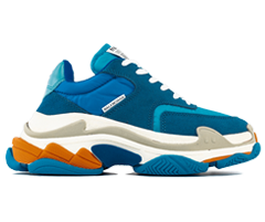 Shop Balenciaga Wmns Triple S Trainer Blue White Orange for Men - Discounted Price!