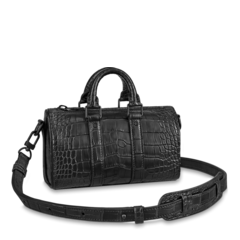 Get the Louis Vuitton Keepall XS Croco Matte Black for Men Now!