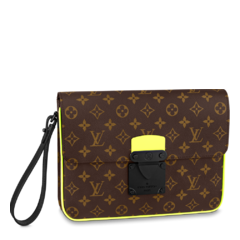 Buy Louis Vuitton S Lock A4 Pouch Yellow for Men's
