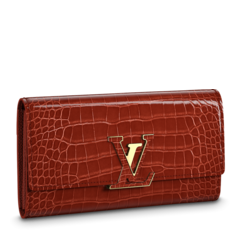 Women's Louis Vuitton Capucines Wallet Fauve Brown - Buy Now!