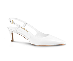 Buy a pair of stylish Louis Vuitton Signature Slingback Pumps in White for Women's at the online shop!