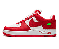 Shop Men's Louis Vuitton AIR FORCE 1 Low Virgil Abloh - White/Red On Sale