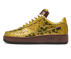 Shop Louis Vuitton AIR FORCE 1 Low Virgil Abloh - Metallic Gold for Men's Sale