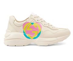 Shop Gucci Rhyton Multicolour Heart Print Sneakers for Women's at Discounted Price