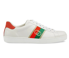 Buy Men's Gucci Leather Ace Sneakers White/Red/Green
