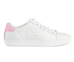 Shop Gucci Ace sneakers with Interlocking G symbol White/pink for Women's - Get Now on Sale!