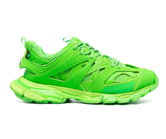 Men's Balenciaga Track Panelled Sneakers Fluorescent Green - Discount Shop!