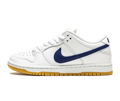 Get the Nike SB Dunk Low Pro ISO Orange Label - White / Navy for Men's at a Discount!