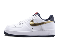 Shop Women's Nike Air Force 1 '07 - White/Metallik Gold-Obsidian at Discount Prices