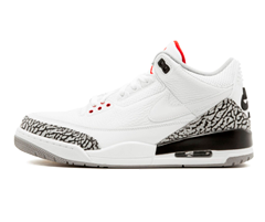Air Jordan 3 Retro JTH NRG - White/White-Fire Red-Black Women's Shoes at Discount