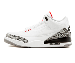 Men's Air Jordan 3 Retro JTH NRG - White/White-Fire Red-Black with Amazing Discount