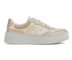 Shop Gucci GG Panelled Low-Top Sneakers - Beige for Women's at Sale