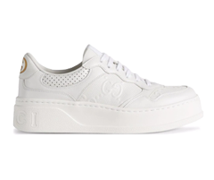 Shop Gucci Women's GG Embossed White Low-Top Sneakers with GG Supreme Print. Buy Now.