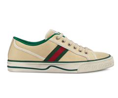 Women's Gucci Tennis 1977 Low-Top Sneakers - Beige/Green/Red - Get Them Now at a Discount!