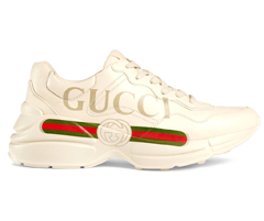 Shop Gucci Rhyton Logo Leather Sneaker for Men