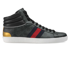 Women's Gucci Black Supreme Canvas High Top Sneaker - Get the Latest Look Now!