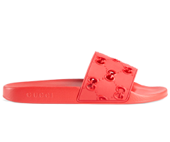 Shop Men's Gucci Rubber GG Slide Sandal