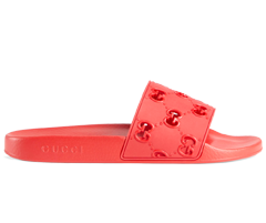 Shop Women's Gucci Rubber GG Slide Sandal