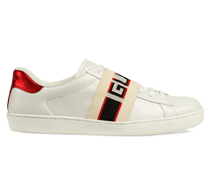 Buy Ace Gucci Stripe Sneaker Red Metallic Leather for Women's