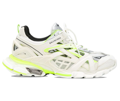 Balenciaga Track.2 Sneaker in White & Neon Yellow Neoprene & Rubber for Men's - Shop Now & Save!