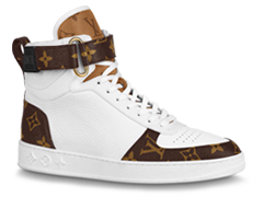 Shop Louis Vuitton Boombox Sneaker Boot White Patent Monogram Canvas for Women