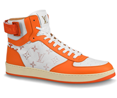 Louis Vuitton Rivoli Sneaker Boot Monogram Grained Calf Leather Orange - Men's Discounted Shoes