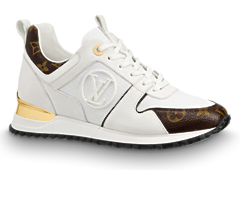 Shop Louis Vuitton Women's Run Away Sneaker Calf Leather & Patent Monogram Canvas White Sale