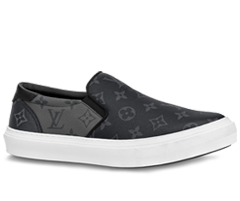 Shop Louis Vuitton Trocadero Slip On Black Monogram Eclipse Canvas - Men's