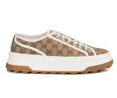 Gucci GG-canvas Lace-Up Brown