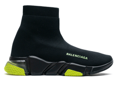 Balenciaga Speed Clear Sole Black Yellow Fluo Shoes for Men's - Shop Now and Save!
