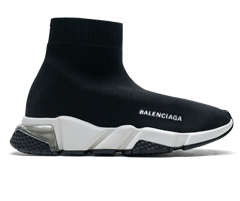 Shop Balenciaga Speed Clear Sole Black White Women's Shoes
