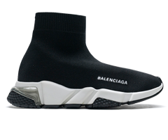 Shop the Balenciaga Speed Clear Sole Black White for Men