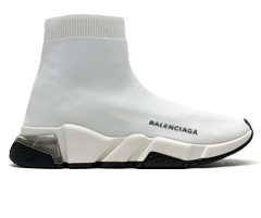 Buy Balenciaga Speed Clear Sole White Black for Women's - Sale Now!