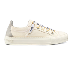 Dior White Canvas and Suede Calfskin