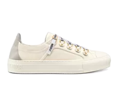 Dior White Canvas and Suede Calfskin
