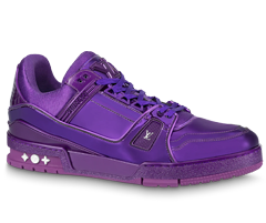 Men's Louis Vuitton Trainer Sneaker - Purple Metallic Canvas On Sale Now at Shop!