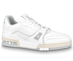 Shop Louis Vuitton Trainer Sneaker - White, Grained for Men's at Discount