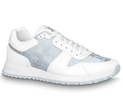 Women's Louis Vuitton Run Away Sneaker - White Iridescent Textile & Calf Leather - Sale & Discount