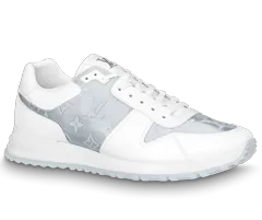 Women's Louis Vuitton Run Away Sneaker - White Iridescent Textile & Calf Leather - Sale & Discount