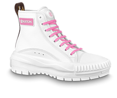 Lv Squad Sneaker Boot White / Pink for Women's - Shop Now!