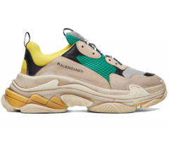 Women's Balenciaga Triple S - Trainers Green / Yellow On Sale Now!