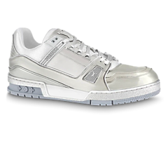 Buy Men's LV Trainer Sneaker Silver - Sale Now!