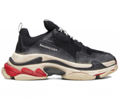 Balenciaga Triple S Trainers - Black/Red - Women's Shoes