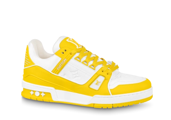 Men's Louis Vuitton Trainer Sneaker - Yellow, Mix of Materials at Discounted Price