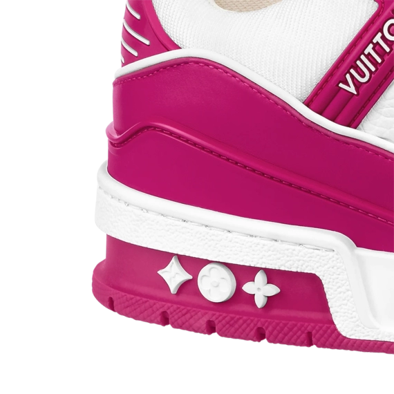 Get the Latest Louis Vuitton Trainer Sneaker - Fuchsia, Mix of Materials for Men's