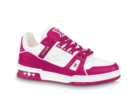 Buy Louis Vuitton Trainer Sneaker - Fuchsia, Mix of Materials for Men's