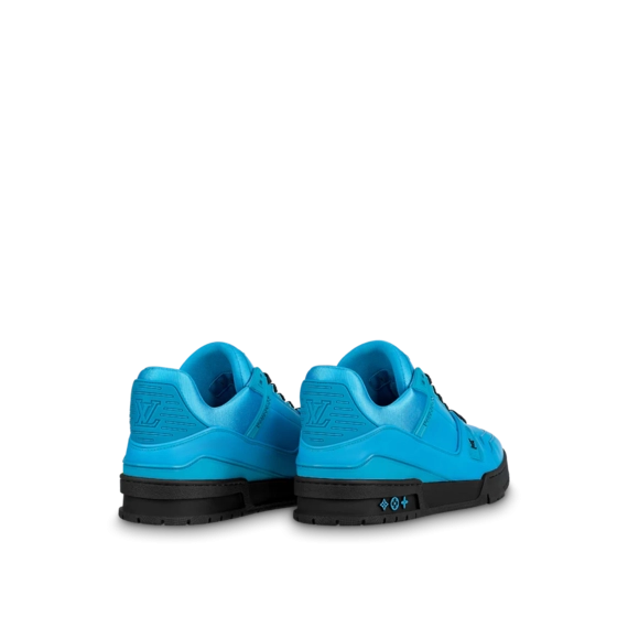 Men's Louis Vuitton Trainer Sneaker - Blue Calf Leather - On Sale!