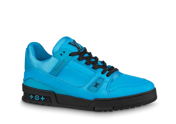 Men's Louis Vuitton Trainer Sneaker - Blue Calf Leather - Buy Now!