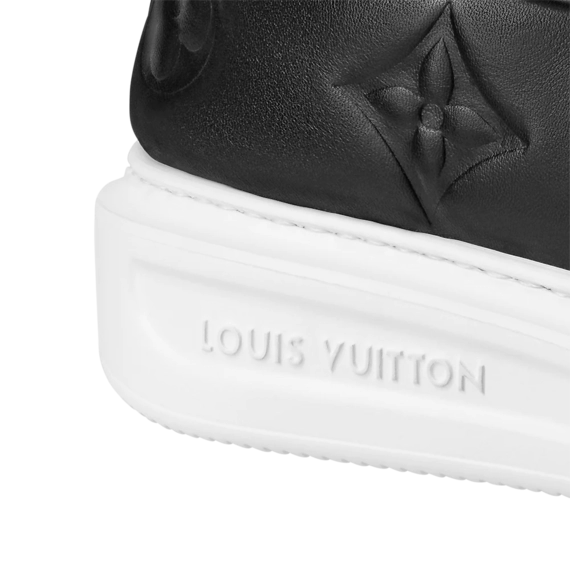 Save money on Men's Louis Vuitton Beverly Hills Slip On - Black Monogram-embossed calf leather!